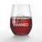 15oz. Eat Drink & Be Married Printed Stemless Wine Glass